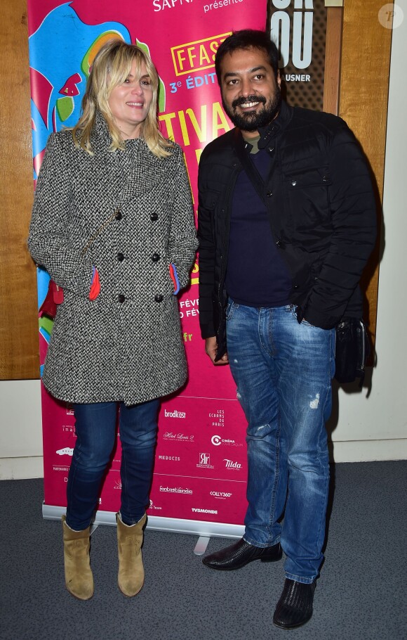 Emmanuelle Seigner et Anurag Kashyap - Le 3e Festival du Film d'Asie du Sud Transgressif (FFAST) au cinéma l'Arlequin à Paris, le 3 février 2015.