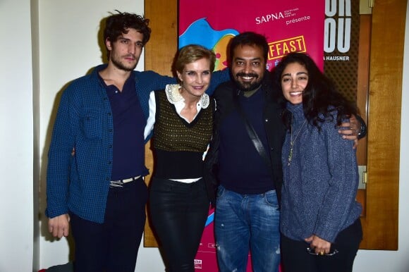 Louis Garrel, Mélita Toscan du Plantier, Anurag Kashyap et Golshifteh Farahani - Le 3e Festival du Film d'Asie du Sud Transgressif (FFAST) au cinéma l'Arlequin à Paris, le 3 février 2015.