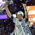  Tom Brady f&ecirc;te la victoire des New England Patriots au Super Bowl le 1er f&eacute;vrier 2015 &agrave; Glendale 