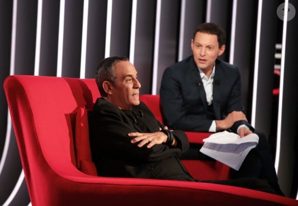 Exclusif - Enregistrement de l'émission Le Divan présentée par Marc-Olivier Fogiel, avec Thierry Ardisson en invité, le 31 janvier 2015. Elle sera diffusée le 10 février 2015.