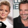 Virginie Efira (à Lyon le 13 octobre 2014) et Jean Dujardin (à Paris le 9 décembre 2014) - photomontage