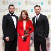 Henry Cavill, Julianne Moore et Chris Evans - Pressroom lors de la cérémonie des British Academy Film Awards 2015 au Royal Opera House à Londres, le 8 février 2015. 