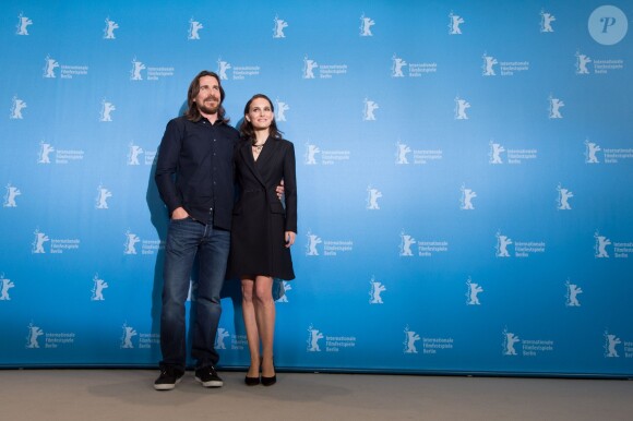 Christian Bale et Natalie Portman - Photocall du film "Knight of Cups" lors de la 65e édition du festival international du film de Berlin en Allemagne le 8 février 2015.