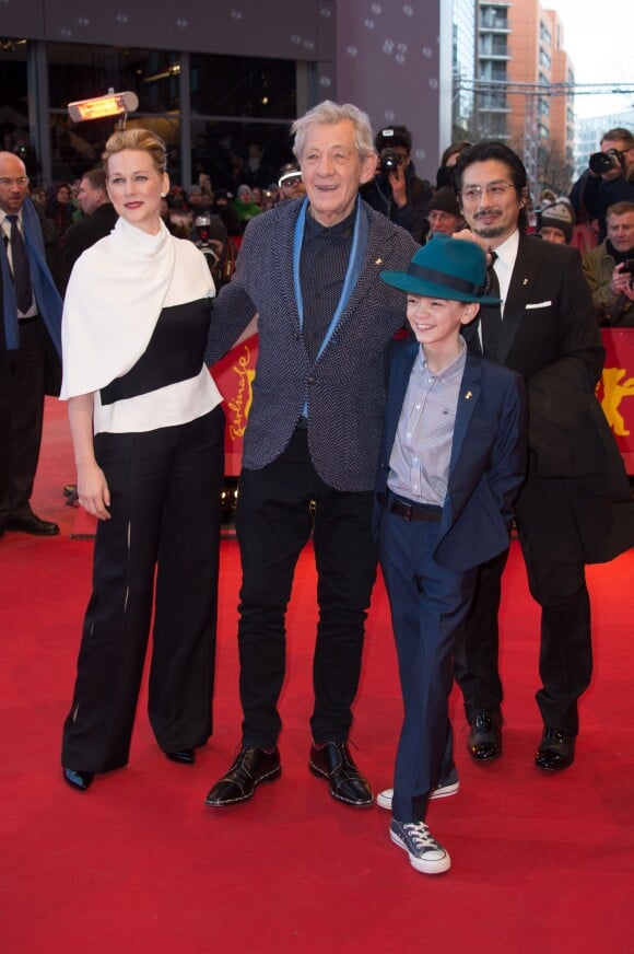 Laura Linney, Ian McKellen, Milo Parker et Hiroyuki Sanada - Avant-première du film "Mr Holmes" lors de la 65e édition du festival international du film de Berlin le 8 février 2015.