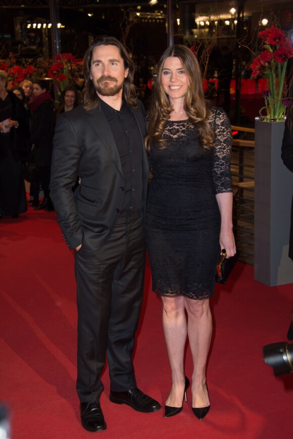 Christian Bale et sa femme Sibi Blazic - Avant-première du film "Knight of Cups" lors de la 65e édition du festival international du film de Berlin en Allemagne le 8 février 2015.