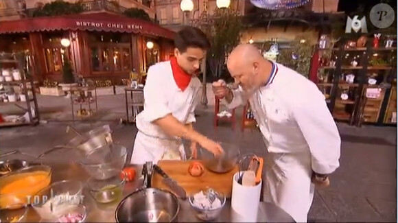 Jean-Baptiste et Philippe Etchebest dans Top Chef 2015 sur M6, le lundi 9 février 2015.