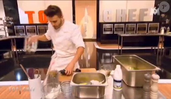 Kevin dans Top Chef 2015 sur M6, le lundi 9 février 2015.