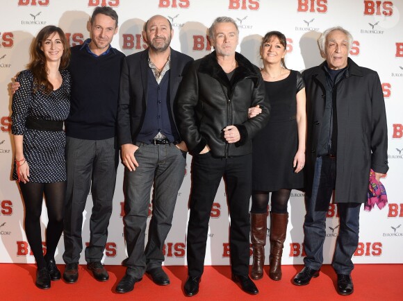Julien Boisselier, Kad Merad, Franck Dubosc, Anne Girouard et Gérard Darmon - Avant-première du film "Bis" au cinéma Gaumont Capucines Opéra à Paris, le 10 février 2015.