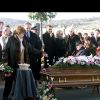 Roger Hanin et Danièle Mitterand aux obsèques de Christine Gouze-Rénal à Cluny le 30 octobre 20002.