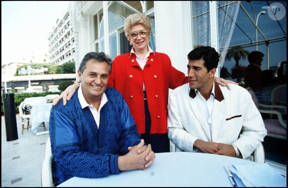 Roger Hanin et sa femme Christine Gouze-Renal à Cannes en 1988 à Cannes. 