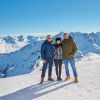 Dave Bautista, Daniel Craig et Léa Seydoux - Photocall avec les acteurs du prochain film James Bond "Spectre" à Solden en Autriche, le 7 janvier 2015.