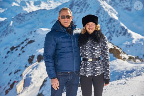 Daniel Craig et Léa Seydoux - Photocall avec les acteurs du prochain film James Bond "Spectre" à Solden en Autriche, le 7 janvier 2015.