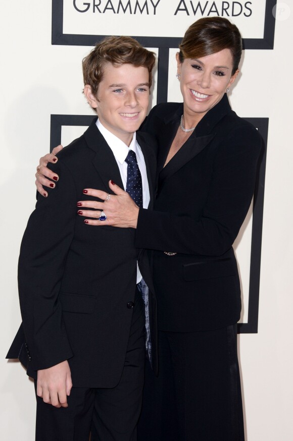 Melissa Rivers et Cooper à la 57e cérémonie des Grammy Awards au Staples Center de Los Angeles, le 8 février 2015