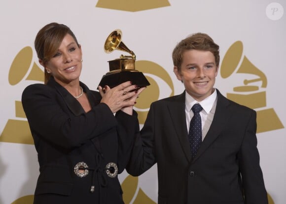 Melissa Rivers et son fils à la 57e cérémonie des Grammy Awards au Staples Center de Los Angeles, le 8 février 2015