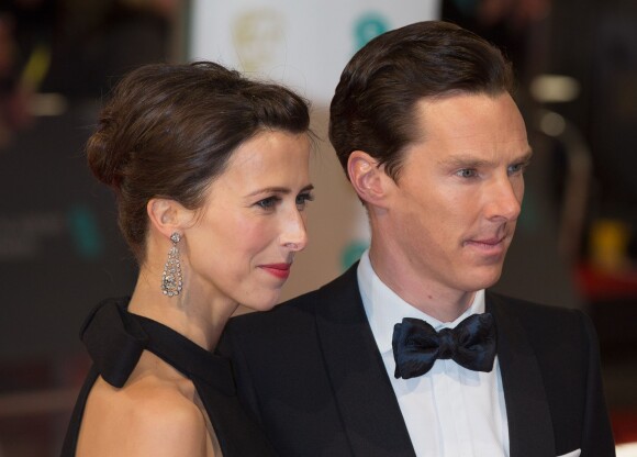 Benedict Cumberbatch et sa fiancée Sophie Hunter enceinte - Cérémonie des "British Academy of Film and Television Arts" (BAFTA) 2015 au Royal Opera House à Londres, le 8 février 2015. 