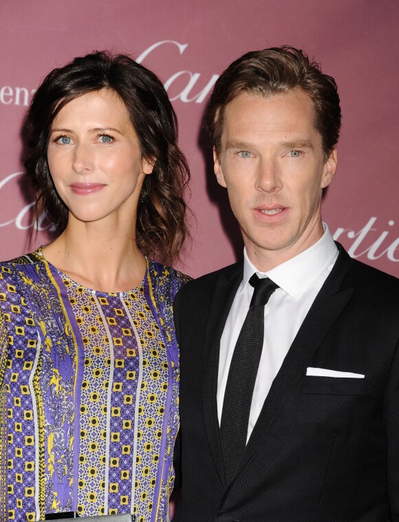 Sophie Hunter (enceinte) et son fiancé Benedict Cumberbatch lors de la 26ème soirée annuelle des "Palm Springs International Film Festival Awards" à Palm Springs, le 3 janvier 2015.