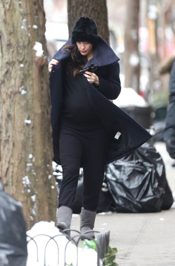 Liv Tyler enceinte à New York le 4 février 2015.
