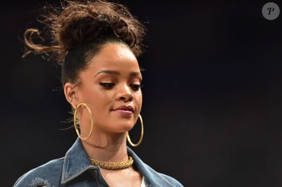 Rihanna au Madison Square Garden à l'occasion du All-Star Game à New York, le 15 février 2015