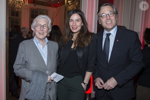 Exclusif - Professeur Francine Leca, Zoé Félix et Orso Chetochine - 40 ans de la maison Poiray au profit de l'association Mécénat Chirurgie Cardiaque à la Fondation Mona Bismarck à Paris le 12 février 2015.
