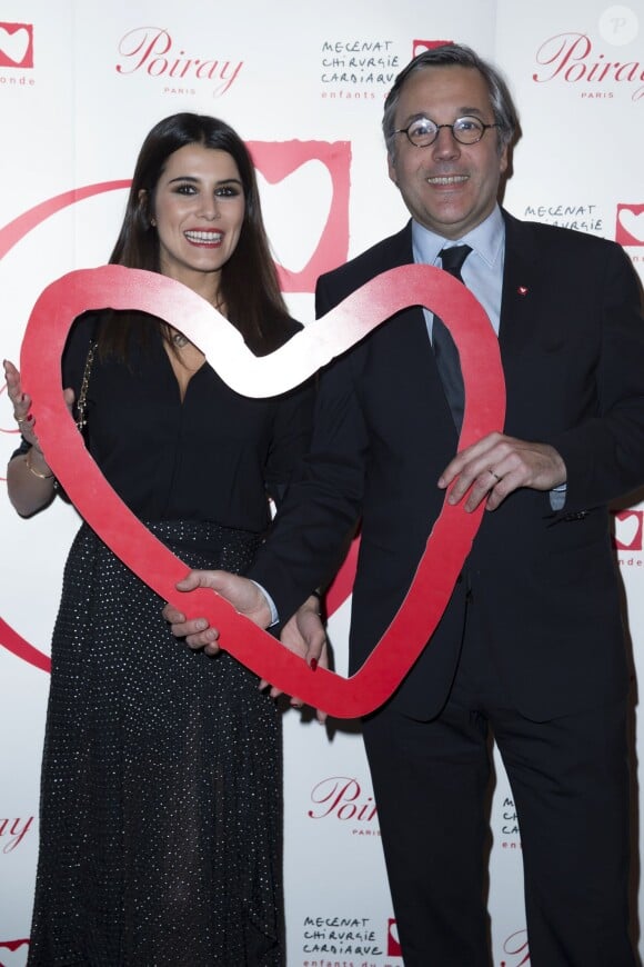 Exclusif - Karine Ferri et Orso Chetochine - 40 ans de la maison Poiray au profit de l'association Mécénat Chirurgie Cardiaque à la Fondation Mona Bismarck à Paris le 12 février 2015.