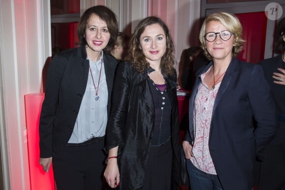 Exclusif - Valérie Bonneton, Agathe Dronne et Arianne Massenet - 40 ans de la maison Poiray au profit de l'association Mécénat Chirurgie Cardiaque à la Fondation Mona Bismarck à Paris le 12 février 2015.