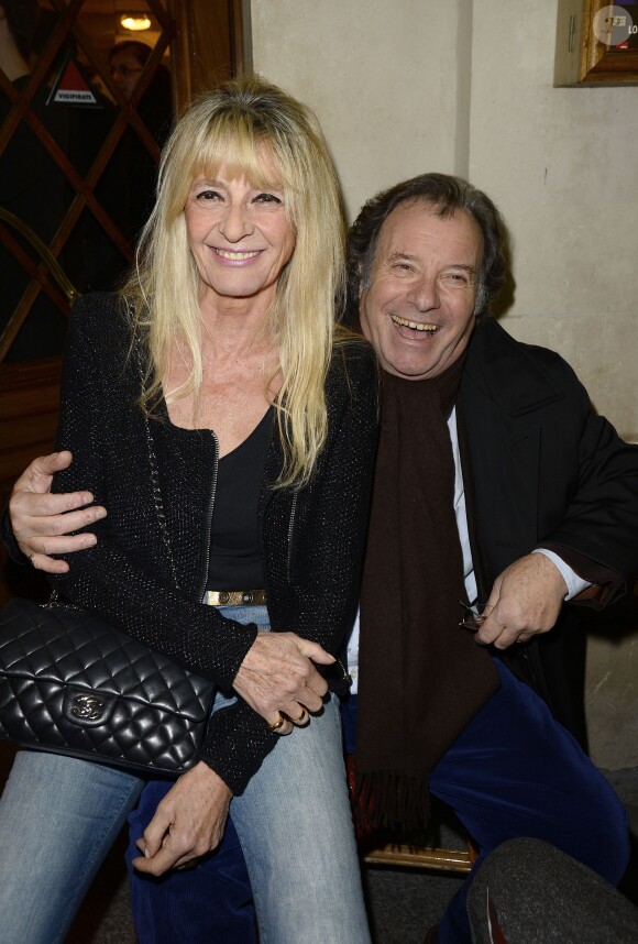 Exclusif - Daniel Russo et sa femme Lucie assiste à la Générale du nouveau spectacle "Ma vie rêvée" de Michel Boujenah au Théâtre Edouard VII à Paris, le 24 novembre 2014. 