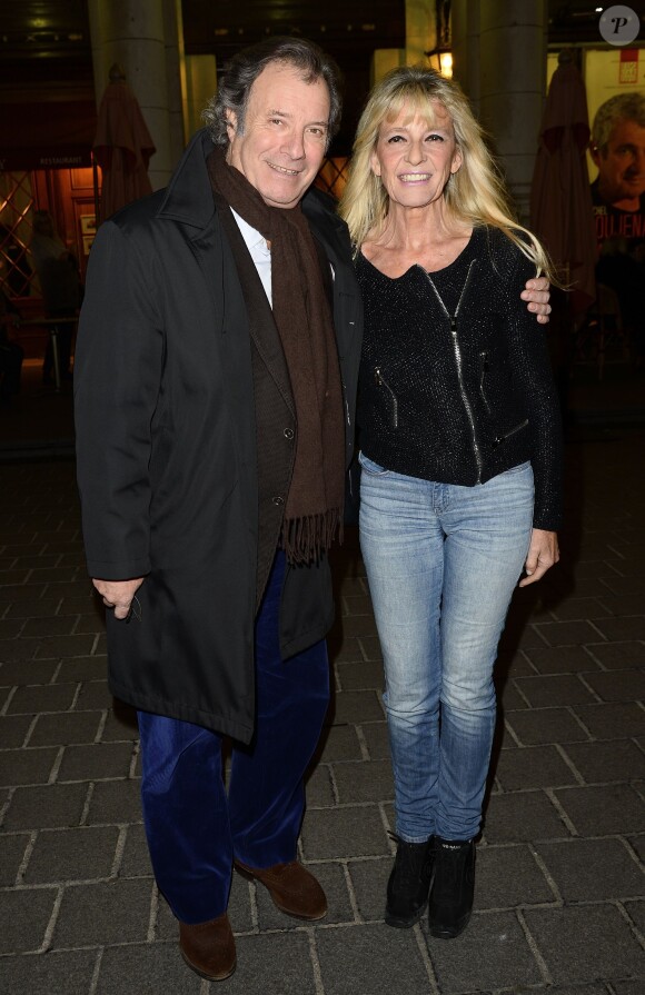 Exclusif - Daniel Russo et sa femme Lucie lors de la Générale du nouveau spectacle "Ma vie rêvée" de Michel Boujenah au Théâtre Edouard VII à Paris, le 24 novembre 2014. 