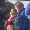 La reine Silvia, la princesse Estelle de Suède aux Championnats du monde de ski nordique de la FIS à Falun, le 19 février 2015. 