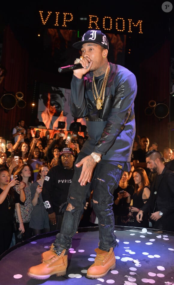 Exclusif - Tyga - Showcase de Tyga au VIP Room à Paris. Le 25 octobre 2014  