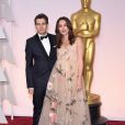  Keira Knightley enceinte (dans une robe Valentino Couture) et son mari James Righton - 87e c&eacute;r&eacute;monie des Oscars &agrave; Los Angeles le 22 f&eacute;vrier 2015 