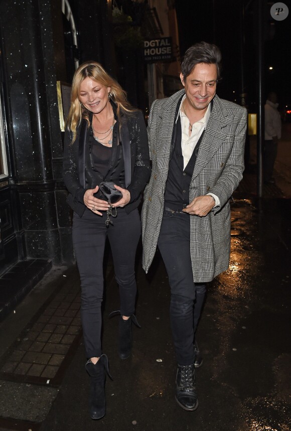 Kate Moss et Jamie Hince se rendent au restaurant Mr Chow à Londres. Le 22 février 2015.