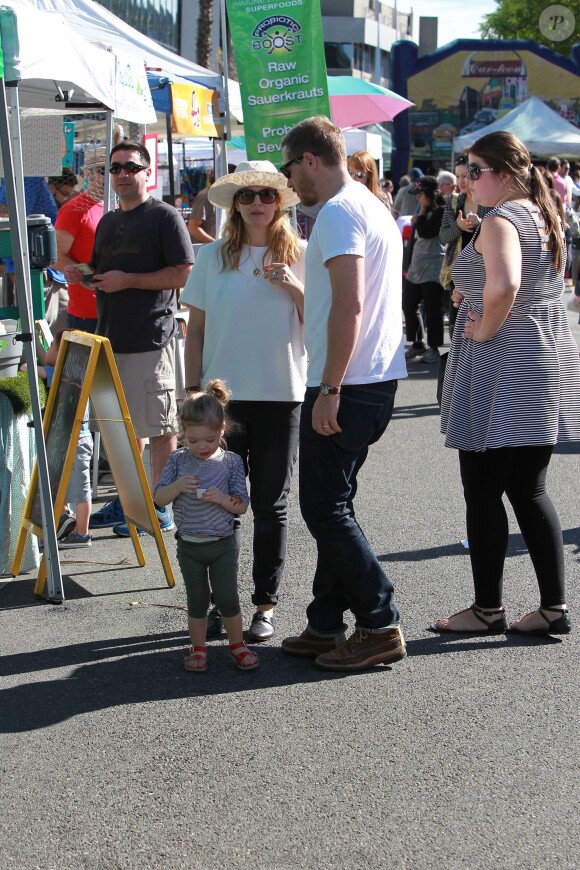 Drew Barrymore et Will Kopelman ont emmené leur petite fille Olive à Farmer's market, le 25 janvier 2015