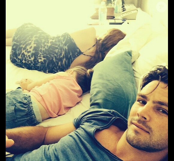 Ben Foden a posté une photo de lui en compagnie de sa femme Una et sa fille Aoife sur son compte Instagram le 12 juillet 2014