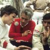 Gerard Ducarouge entre Andrea de Cesaris et Bruno Giacomelli au prix de Monaco, le 23 mai 1982