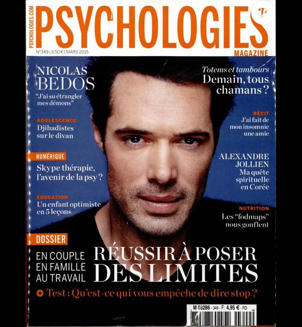 Nicolas Bedos en couverture de Psychologies magazine