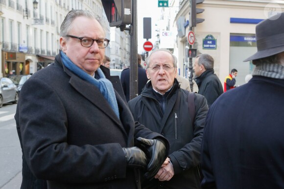 Exclusif - Obsèques de Gérard Calvi (de son vrai nom Grégoire Élie Krettly) en l'église Saint-Roch à Paris, le 27 février 2015