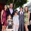 Chris O'Donnell avec sa femme Caroline Fentress et leurs cinq enfants - Chris O' Donnell reçoit une étoile sur le Walk of Fame à Hollywood - Los Angeles le 3 mars 2015