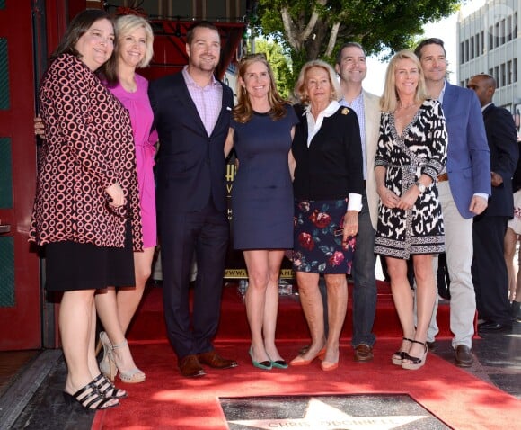 Chris O'Donnell avec sa mère, ses frères et soeurs - Chris O' Donnell reçoit une étoile sur le Walk of Fame à Hollywood - Los Angeles le 3 mars 2015