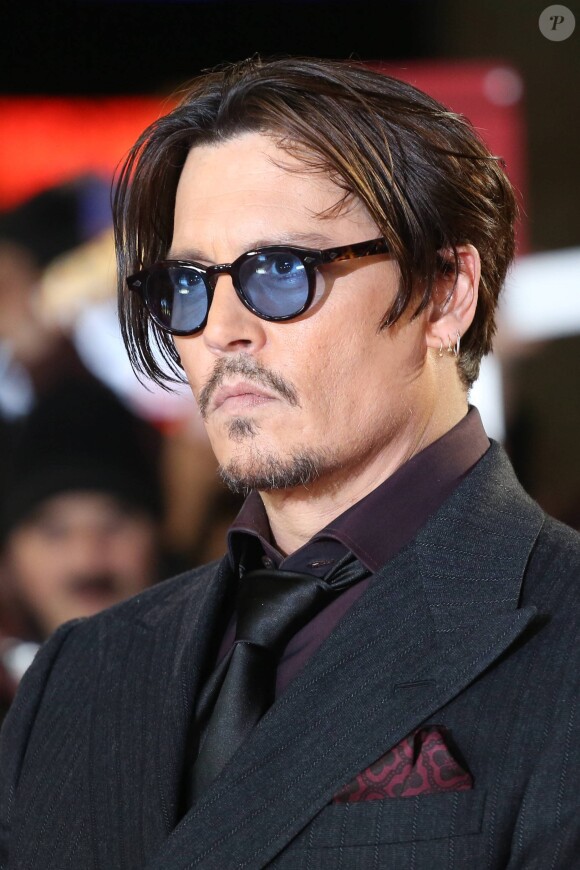 Johnny Depp - Avant-première du film "Charlie Mortdecai" à Londres, le 19 janvier 2015.