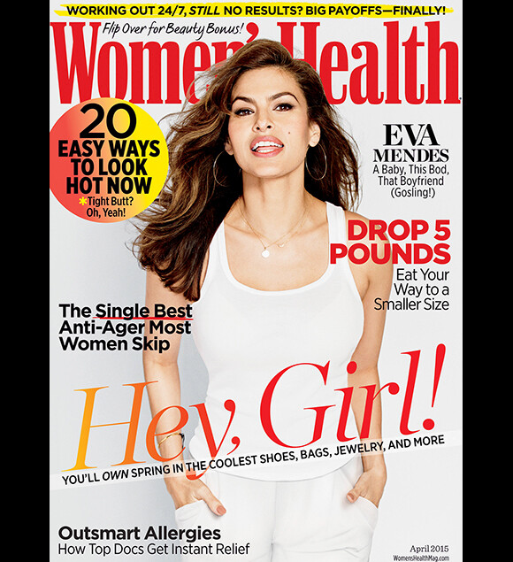 Eva Mendes en couverture de Women's Health - avril 2015