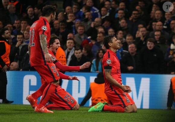 Thiago Silva lors du match de Ligue des Champions entre Chelsea et le PSG à Stamford Bridge à Londres, le 11 mars 2015