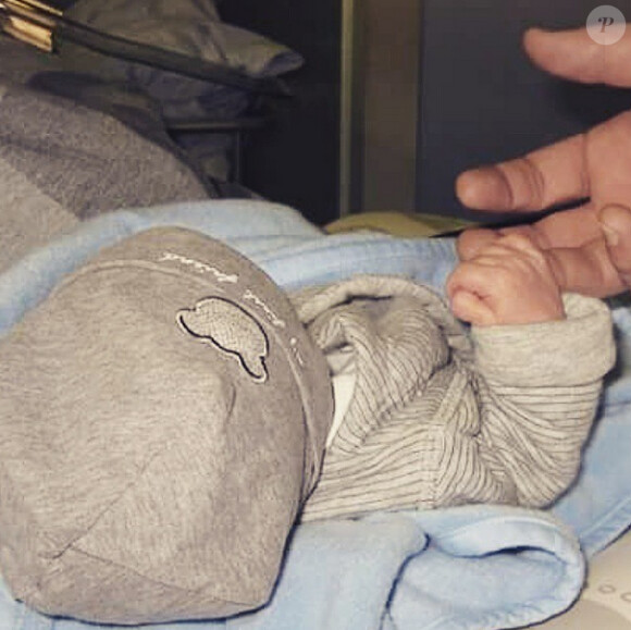 Stéphanie Clerbois (Secret Story 4) dévoile une photo de son fils Lyam. Mars 2015.