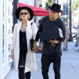  Exclusif - Ashlee Simpson enceinte et son mari Evan Ross font du shopping le jour de la Saint-Valentin &agrave; Beverly Hills, le 14 f&eacute;vrier 2015.&nbsp;  