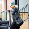 Exclusive - Ashlee Simpson enceinte quitte sa salle de gym, le 23 février 2015 
