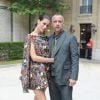 Eros Ramazzotti et sa femme Marica Pellegrinelli au défilé de mode Valentino à Paris, le 25 juin 2014.
