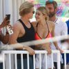 Cody Simpson et sa petite amie Gigi Hadid assistent au Victoria's Secret Pink Ultimate Spring Break au Surfcomber. Miami, le 14 mars 2015.