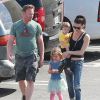 Exclusif - Ian Ziering fait du shopping avec sa femme Erin Ludwig et ses filles Mia et Penna Hollywood, le 14 mars 2015  