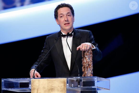 Guillaume Gallienne (Cesar du Meilleur premier film, Cesar du Meilleur film (Les Garçons et Guillaume, à table !), Cesar du meilleur acteur pour les rôles de Guillaume et Maman dans Les Garçons et Guillaume, à table !, Cesar de la meilleur adaptation) - Scène - 39ème cérémonie des Cesar au théâtre du Châtelet à Paris le 28 février 2014. Cesar ceremony (French movie awards) at Theatre du chatelet in Paris, France, on February, 28th 2014.28/02/2014 - Paris