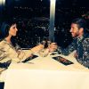 Sergio Ramos et Pilar Rubio pour l'anniversaire de cette dernière à Madrid le 17 mars 2015.