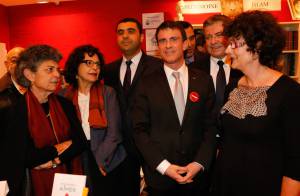 Ingrid Chauvin et son mari, Sophie Davant et Aymeric Caron au Salon du livre